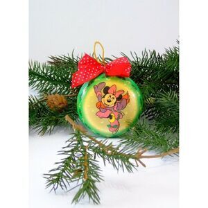 Disney Christmas Ornament Minnie Mouse Skating Vintage 1996